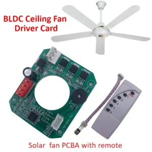 Development and manufacturing of exhaust fan motor drive board, solar ceiling fan BLDC control PCB, remote control home appliance PCBA controller solution, brushless motor drive design and manufacturing