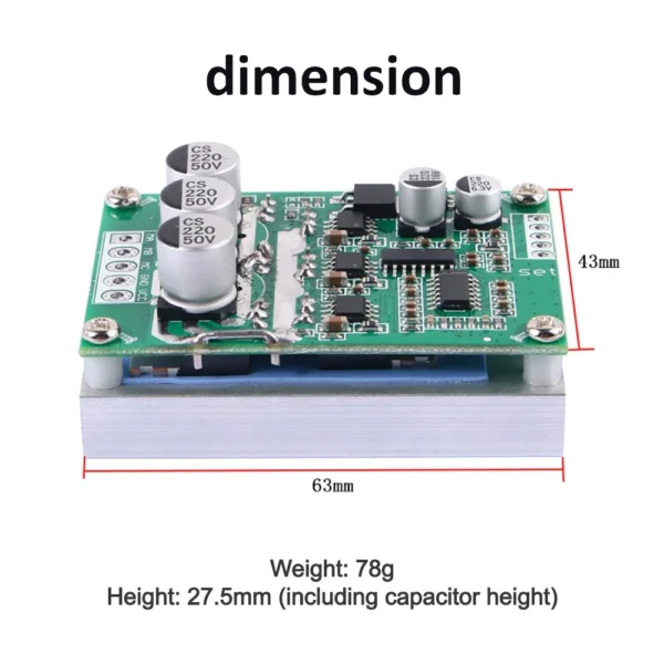 BLDC Driver Board DC 12V to 36V 15A 500W Speed Control