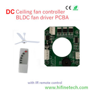 DC ceiling fan PCB Solar fan driver circuit board with IR remote control
