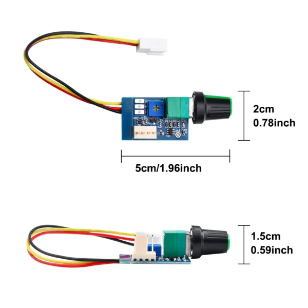 DC 12V PWM Fan Governor Speed Control w/ Knob 4-Wire Switch Fan Speed Controller