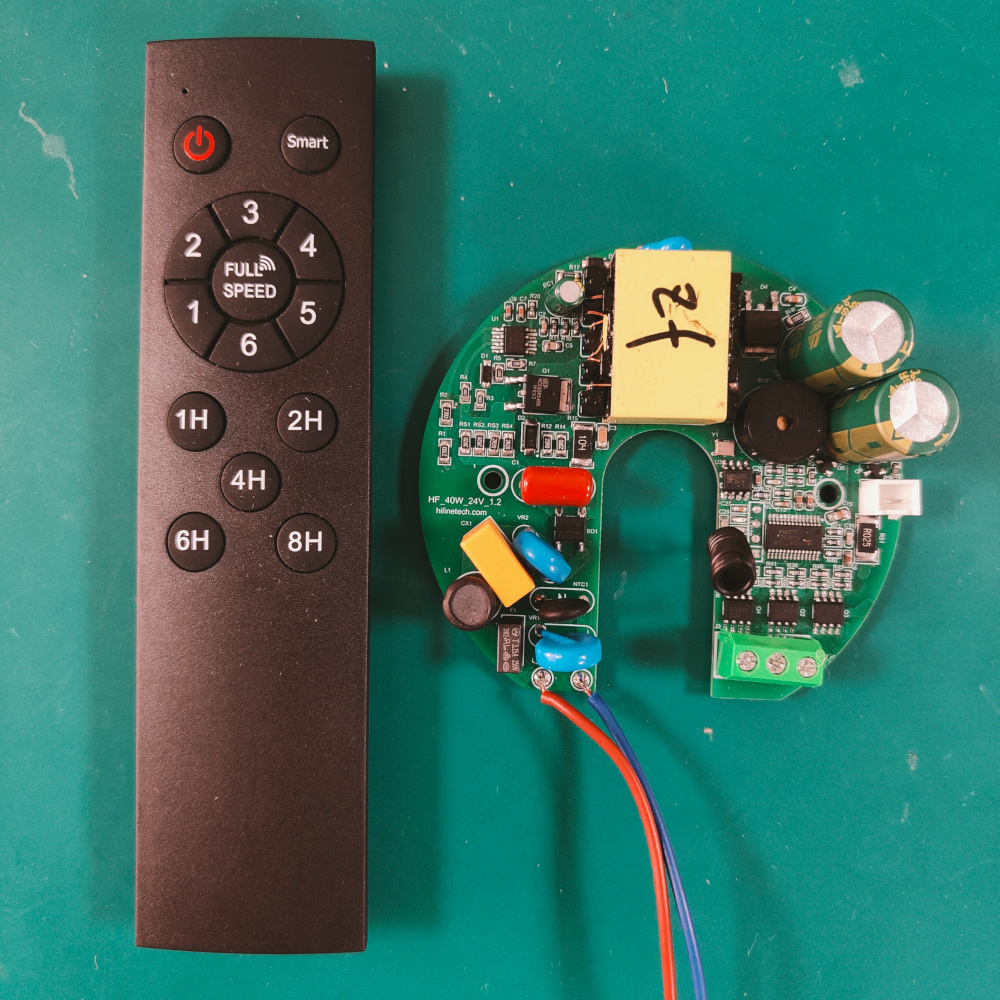 BLDC AC DC fan control card PCB circuit board with RF remote 40Watts for ceiling fan